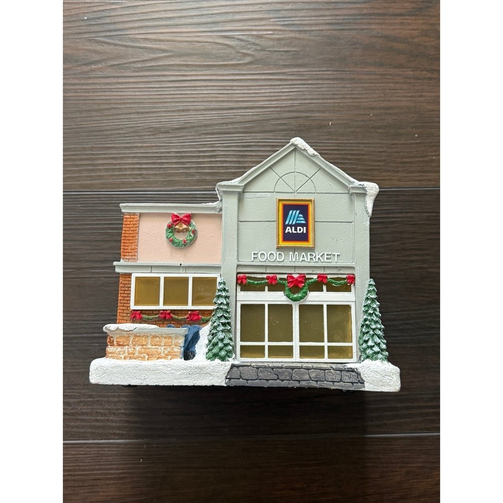 Aldi Food Market Light-Up Christmas Food Mart Untested